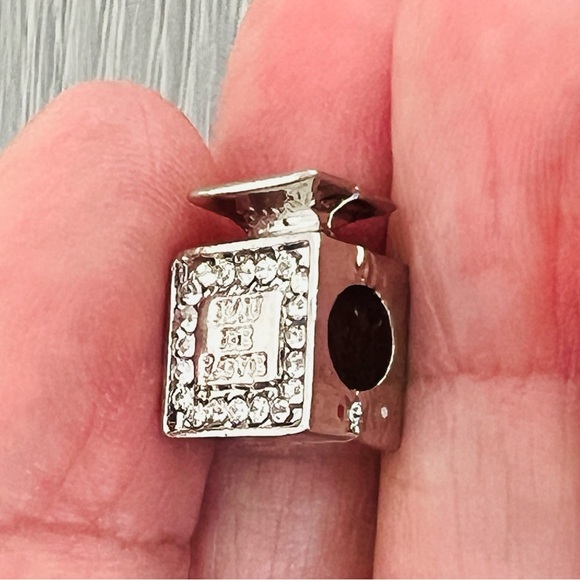 Silver plated Perfume bottle Bracelet charm - Picture 3 of 5